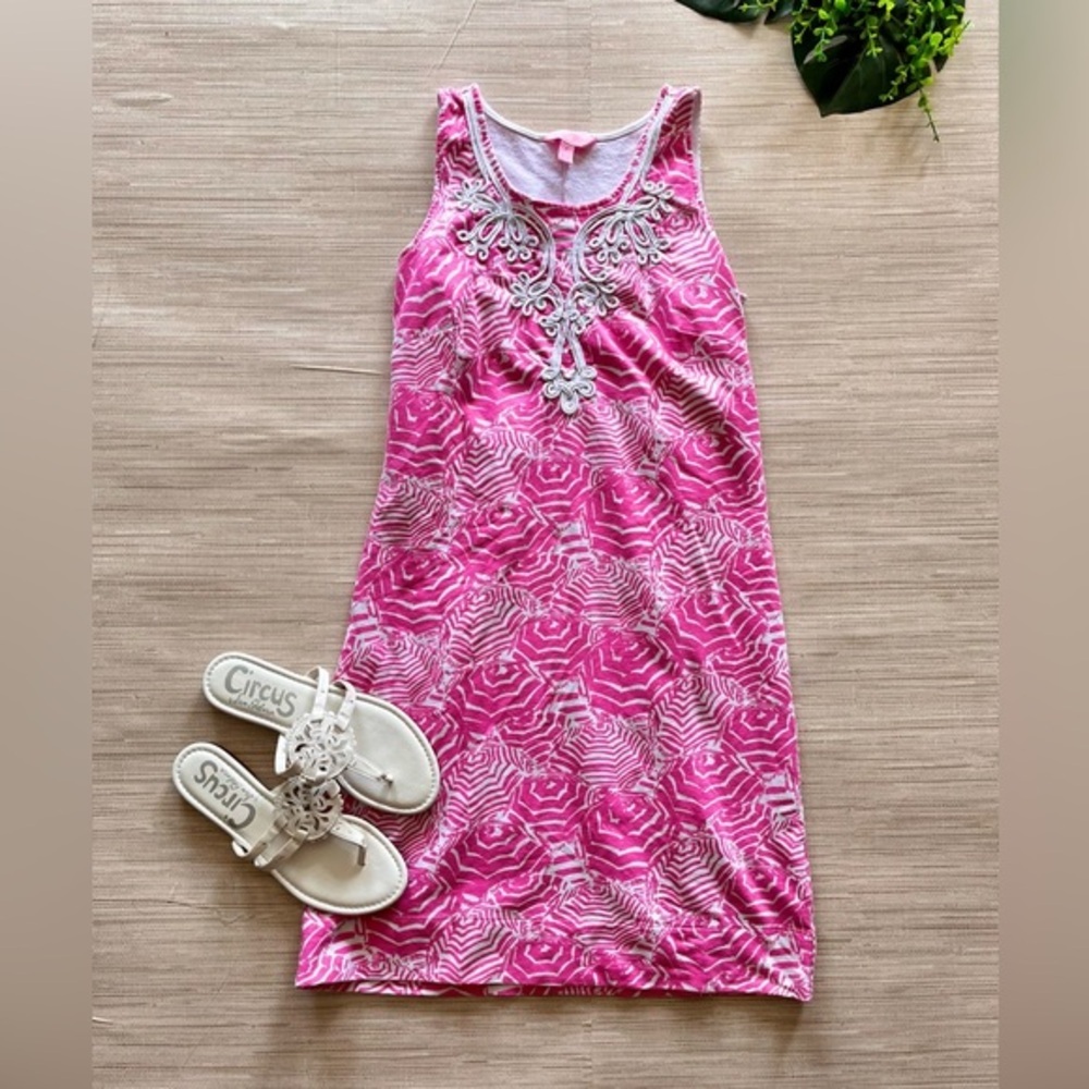 LILLY PULITZER PINK PATTERN SUN DRESS